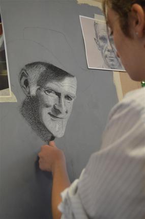 2. Year 11 Portrait in progress (Large).JPG